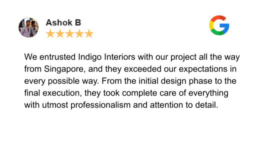 Indigo Interiors Google Review