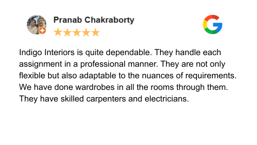 Indigo Interiors Google Review